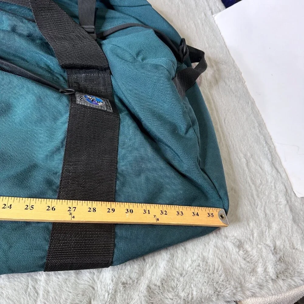 Vintage Eagle Creek Duffel Bag XL Green Straps Zip‎ Pocket No Shoulder Strap